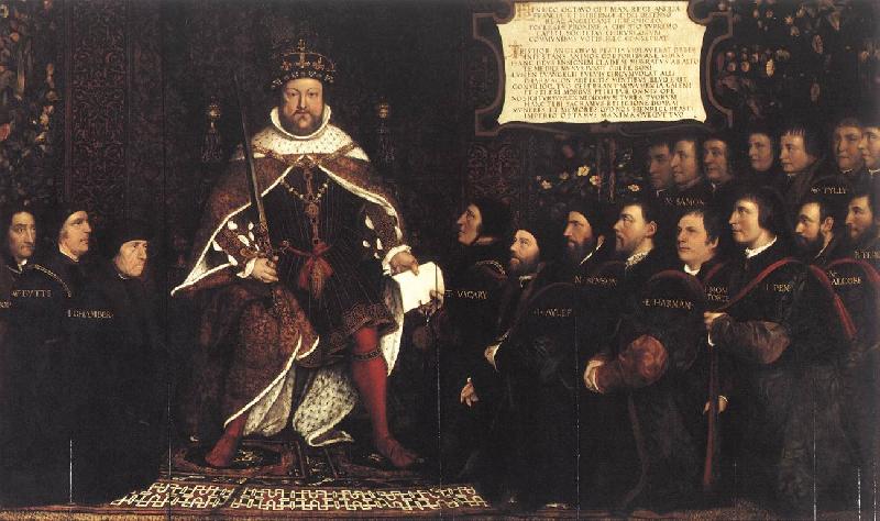 HOLBEIN, Hans the Younger Henry VIII and the Barber Surgeons sf Sweden oil painting art